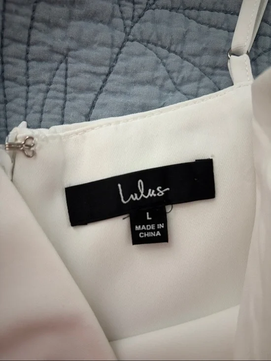 Lulus Reinette White Midi Dress - Size L - Picture 3 of 3